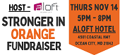 Nov. 14 • Aloft Hotel Hosts Stronger in Orange Fundraiser to Support Tyler Walsh & Family