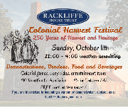 Oct. 11 • Rackliffe House Colonial Harvest Festival