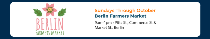  Through September • Berlin Farmers Market