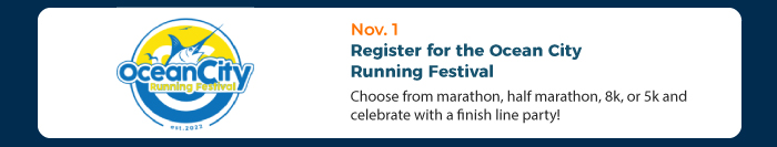 Nov. 1 • Register for the Ocean City Running Festival