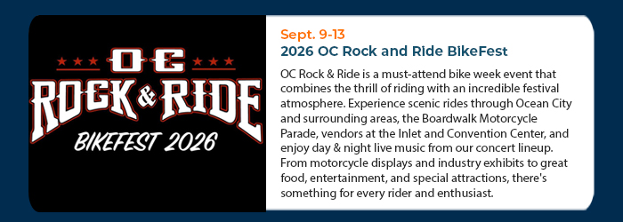 Sept. 9-13 • 2026 OC Rock and Ride BikeFest