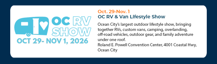 Oct. 29-Nov. 1 • OC RV & Van Lifestyle Show
